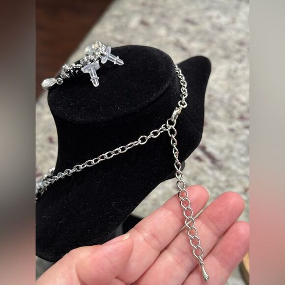 NEW Nordstrom Statement Teardrop Crystal Earrings , Bracelet & Necklace … - Picture 2 of 8